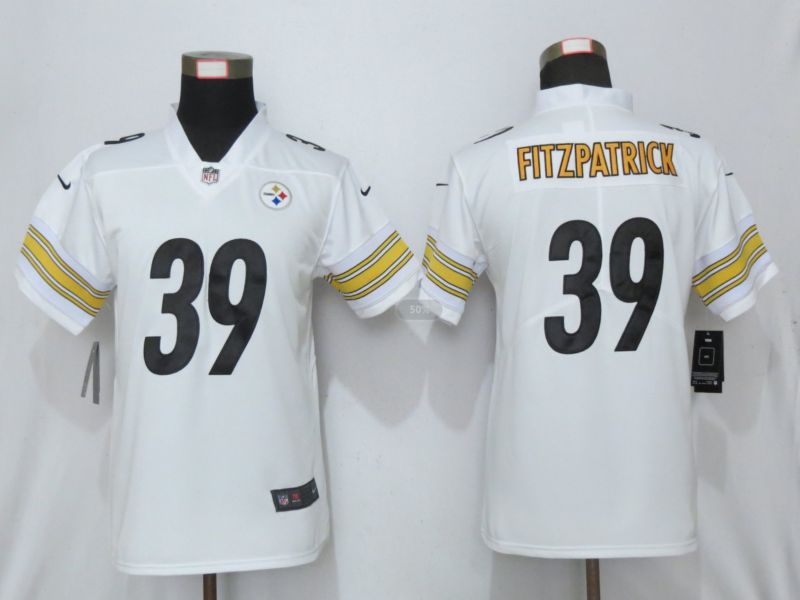 Women Pittsburgh Steelers #39 Fitzpatrick White Nike 2019 Vapor Untouchable Elite Player